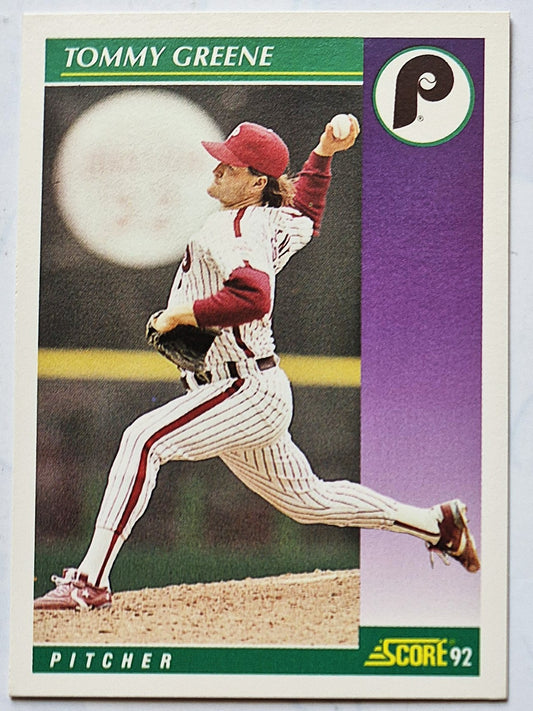 Greene Tommy Philadelphia Phillies Pitcher #336 Score 1992 Baseball Card