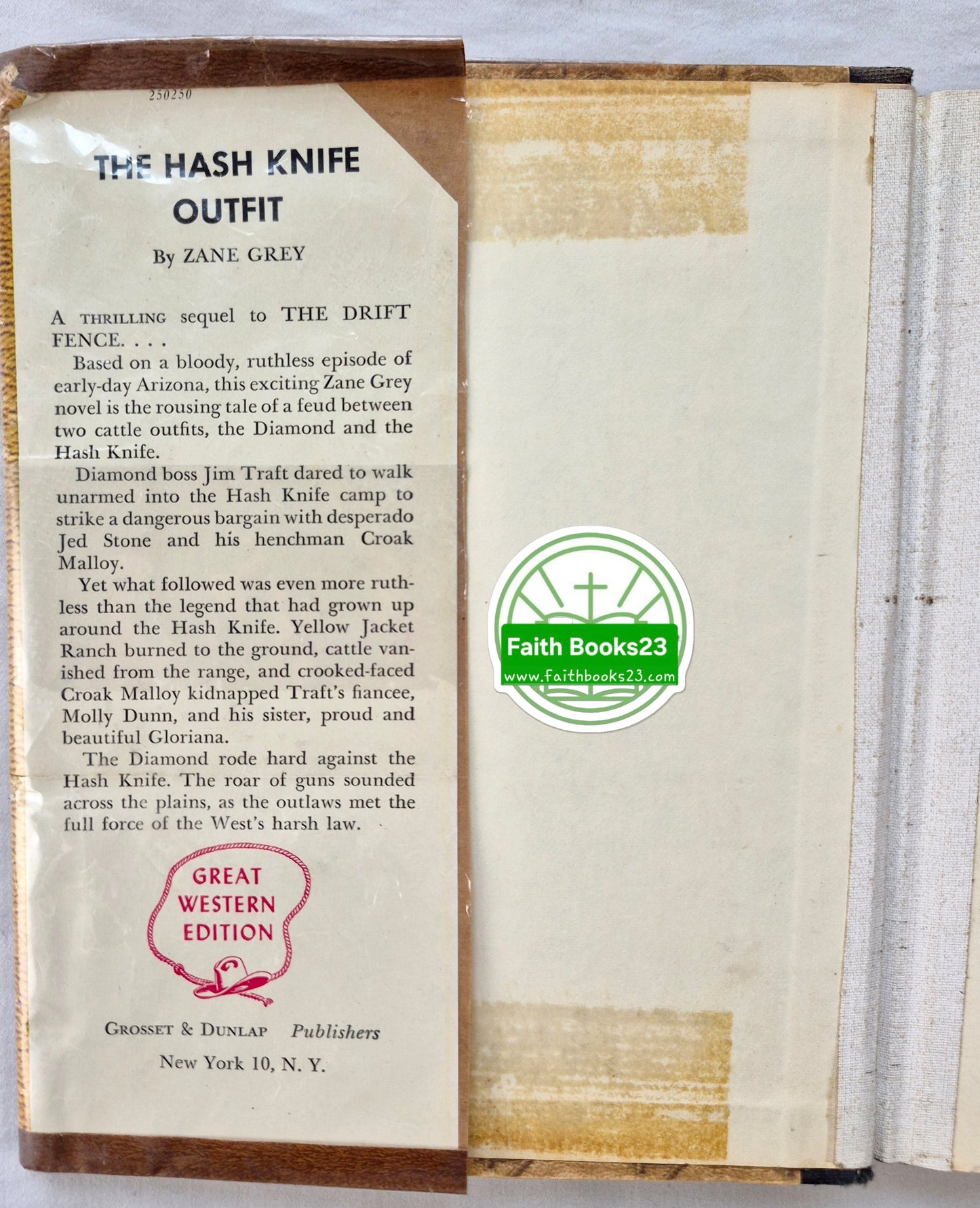 The Hash Knife Outfit von Zane Grey (Akzeptabel, 1934, gebunden, 323 S., Grosset & Dunlap)