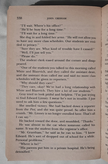 The Pelican Brief by John Grisham (Good, 1993, Pbk, 436 pages, Island Books)