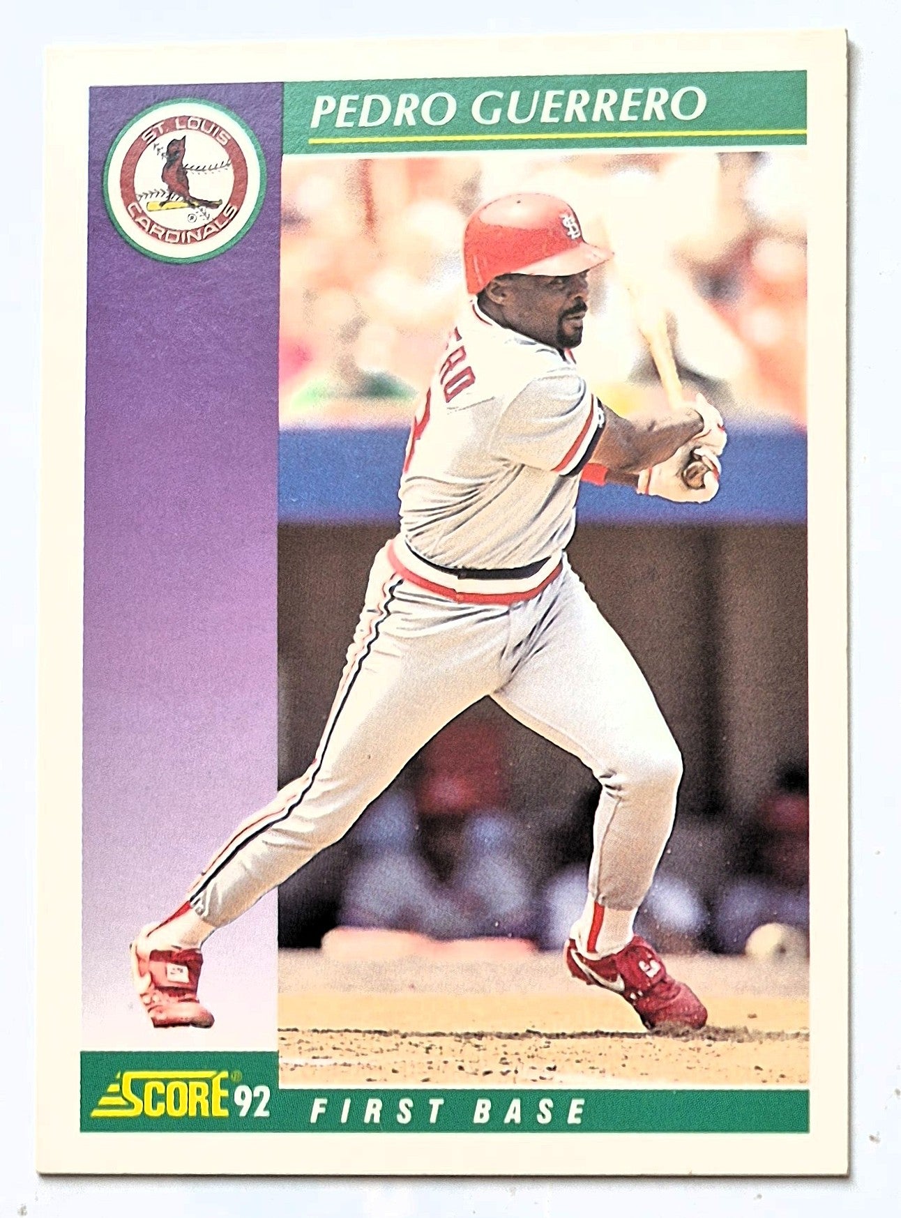 Guerrero Pedro St. Louis Cardinals First Base #376 Score 1992 Baseball Card
