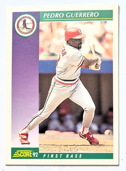 Guerrero Pedro St. Louis Cardinals First Base #376 Score 1992 Baseball Card
