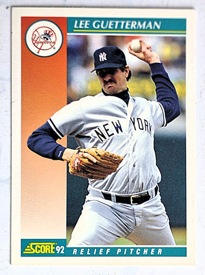 Guetterman Lee New York Yankees Relief Pitcher #244 Score 1992 Baseball Card