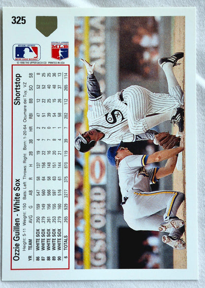 Guillen Ozzie Chicago White Sox Shortstop #325 Upper Deck 1991 Baseball Card