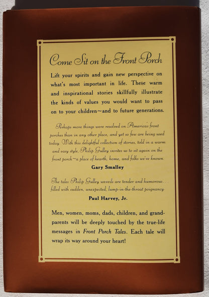 Front Porch Tales: Stories of Family, Faith, Laughter and Love by Philip Gulley (Very good, 1997, HC, 174 pages, Multnomah)