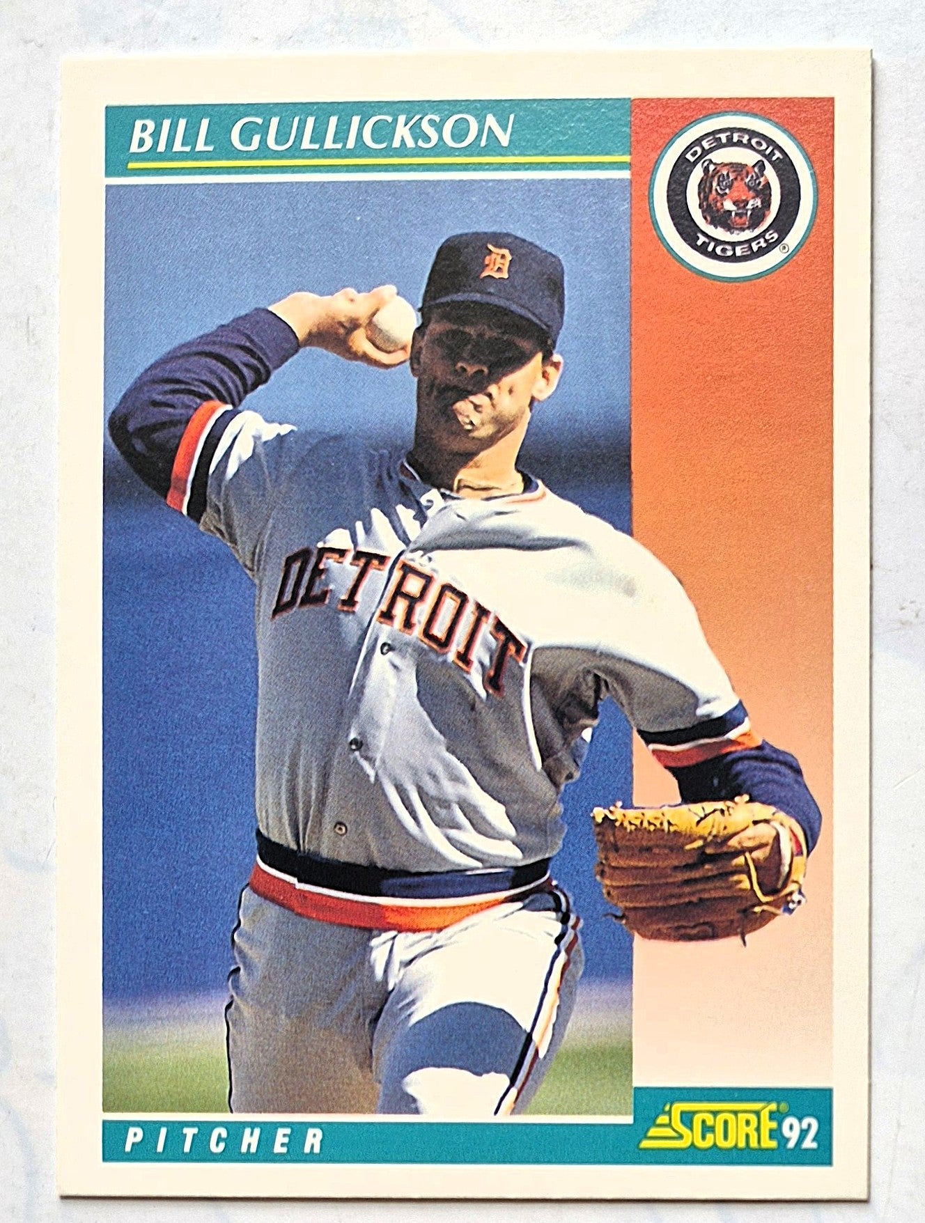 Gullickson Bill Detroit Tigers Pitcher #242 Score 1992 Baseball Card