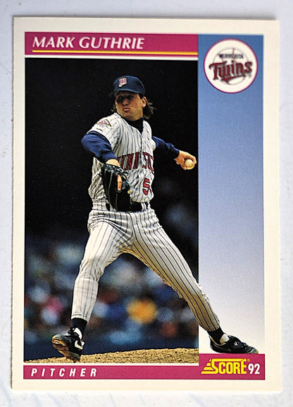 Guthrie Mark Minnesota Twins Pitcher #164 Score 1992 Baseball Card