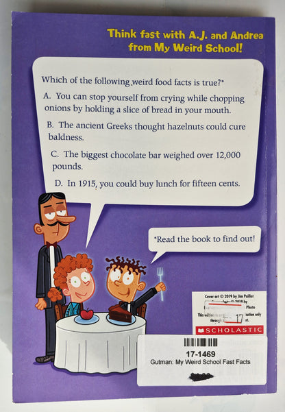 My Weird School Fast Facts: Pizza, Peanut Butter, and Pickles by Dan Gutman (New, 2019, Pbk, 208 pages, Scholastic)
