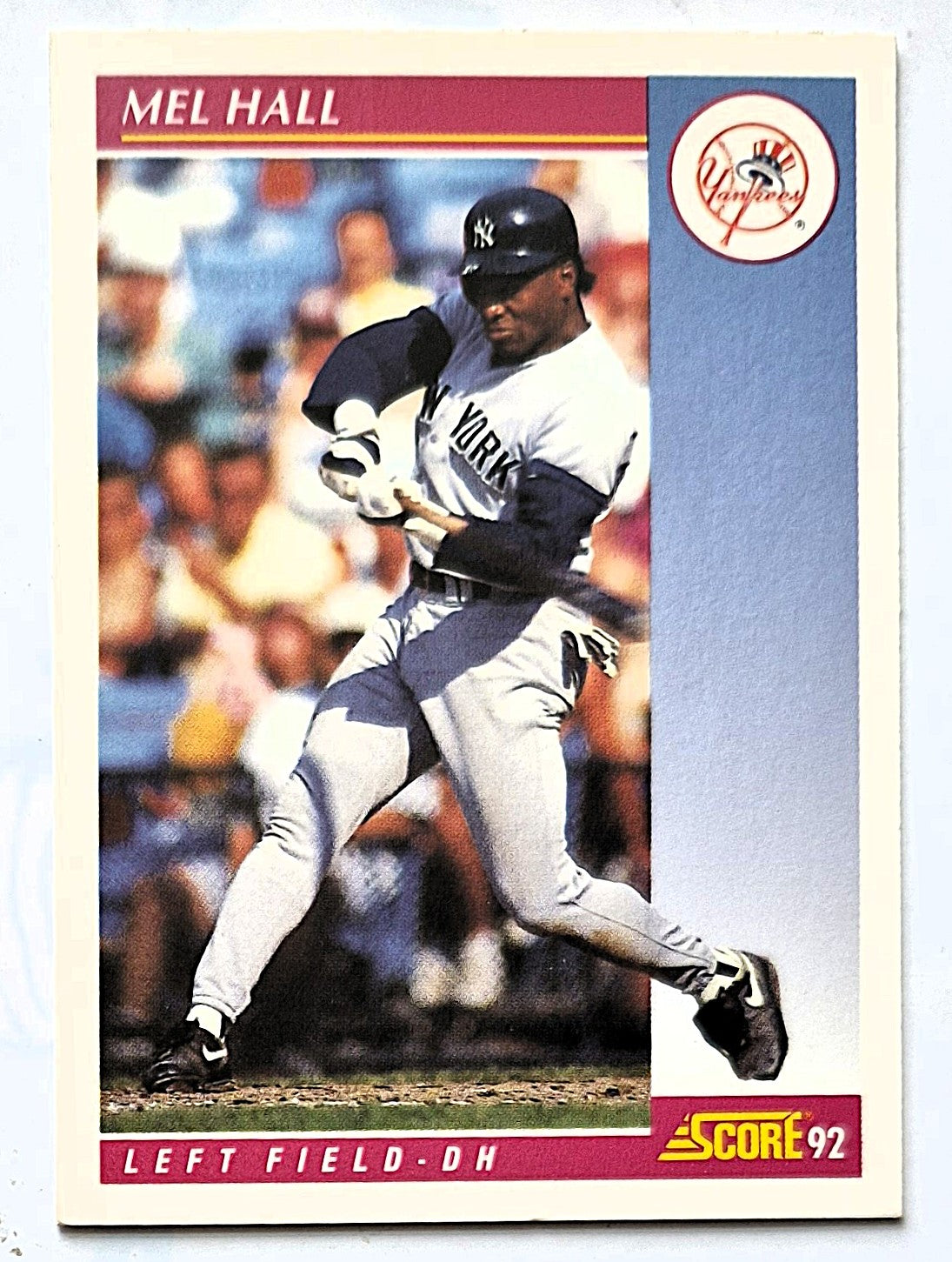 Hall Mel New York Yankees Left Field #154 Score '92 Baseball Card