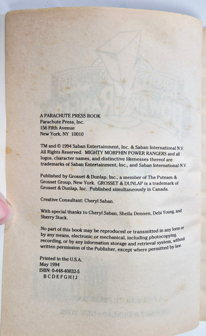 Mighty Morphin Power Rangers: Rita's Revenge by Rusty Hallack (Good, 1994, Pbk, 62 pages, Parachute Press)