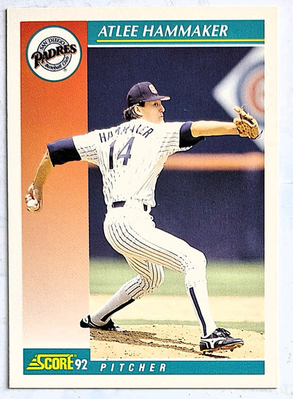 Hammaker Atlee San Diego Padres Pitcher #233 Score '92 Baseball Card