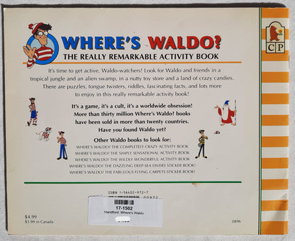 Where's Waldo? The Really Remarkable Activity Book by Martin Handford (Very good, 1996, Pbk, 24 pages, Candlewick Press)