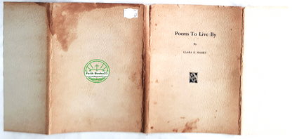 Poems to Live By Clara E. Fox Haney (Gut, 1947, gebunden, 48 Seiten, The Story Book Press, vom Autor signiert) SELTENE ENTDECKUNG