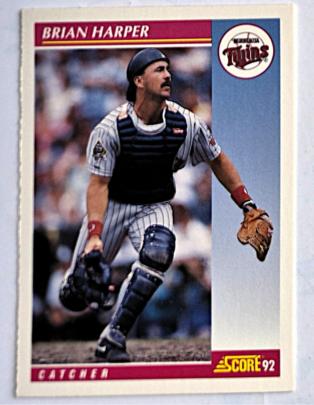 Harper Brian Minnesota Twins Catcher #215 Score '92 Baseball Card