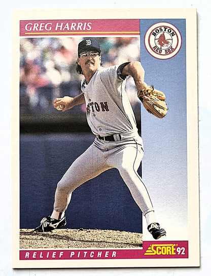 Harris Greg Boston Red Sox Relief Pitcher #156 Score 1992 Baseball Card