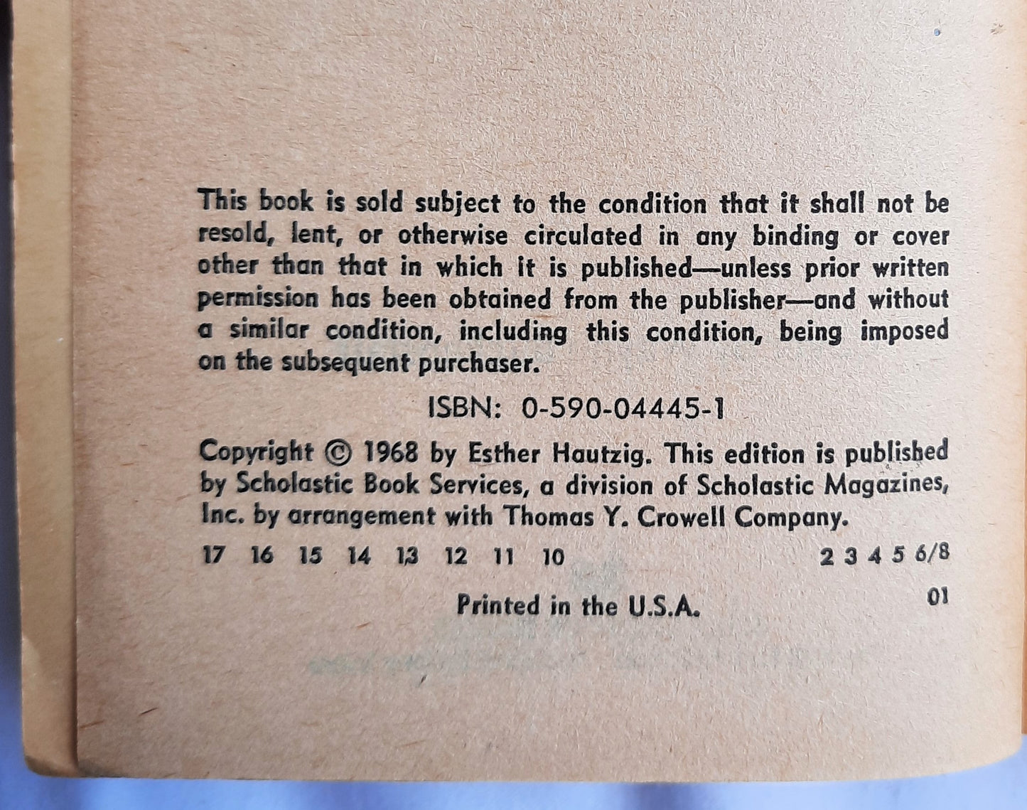 The Endless Steppe: A Girl in Exile by Esther Hautzig (Good, 1968, Pbk, 240 pages, Scholastic)