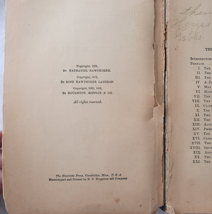 Riverside Literature Series: The House of Seven Gables by Nathaniel Hawthorne (Acceptable, 1896, Pbk, 378 pages, Houghton Mifflin) RARE