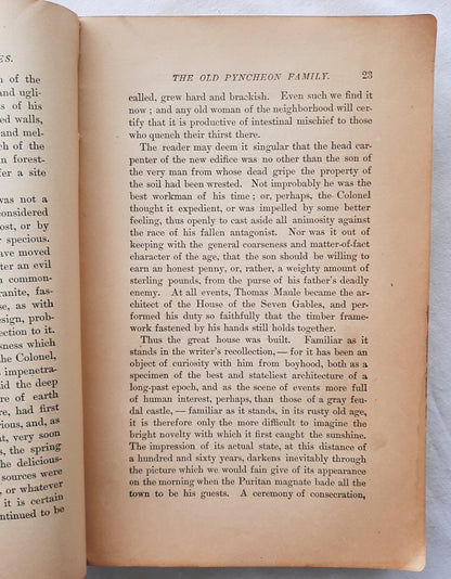 Riverside Literature Series: The House of Seven Gables by Nathaniel Hawthorne (Acceptable, 1896, Pbk, 378 pages, Houghton Mifflin) RARE