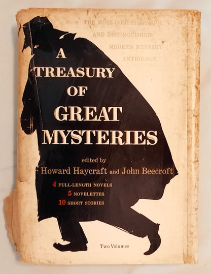 A Treasury of Great Mysteries Volume 2 edited by Howard Haycraft; John Beecroft (Good, 1957, HC, 576 pages, Simon & Schuster)