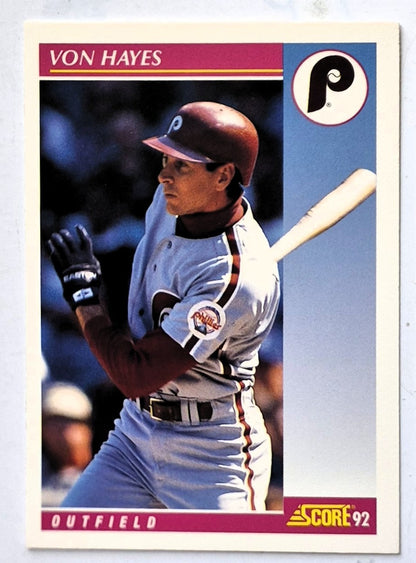 Hayes Von Philadelphia Phillies Outfield #207 Score '92 Baseball Card