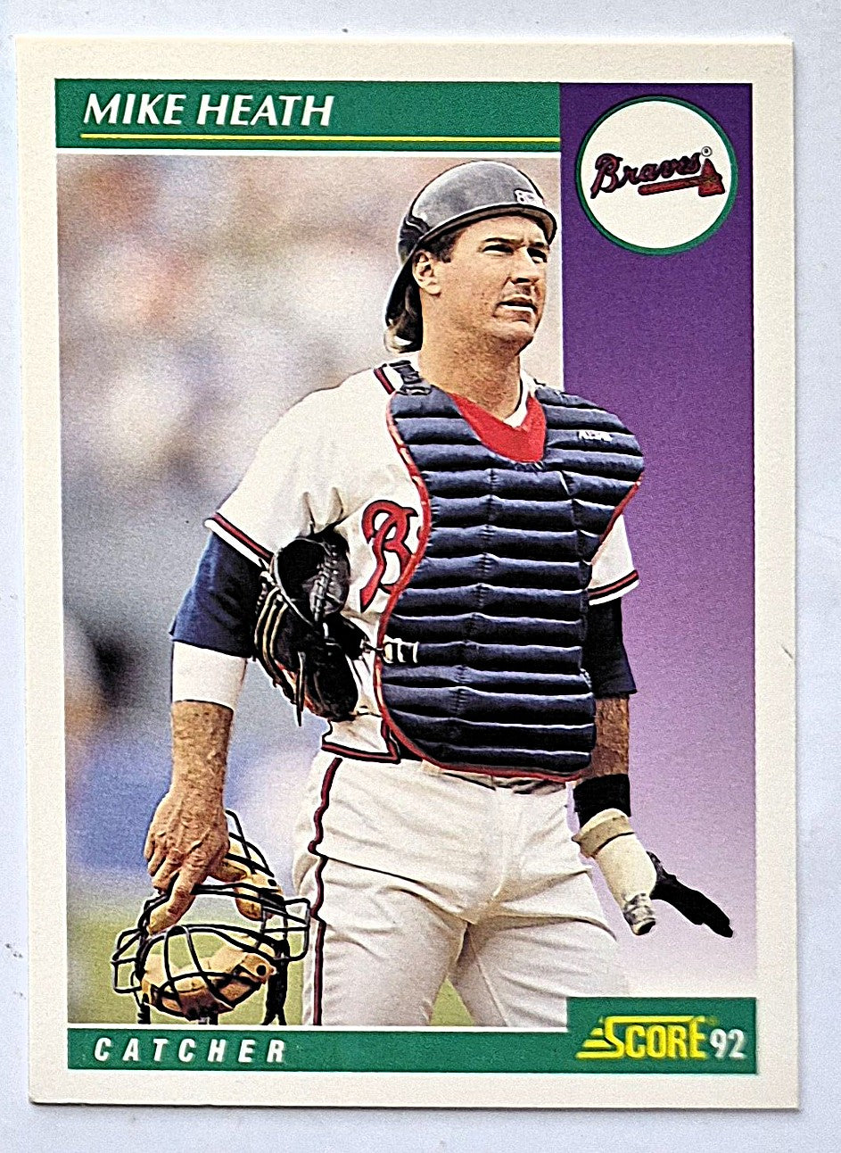 Heath Mike Atlanta Braves Catcher #344 Score '92 Baseball Card