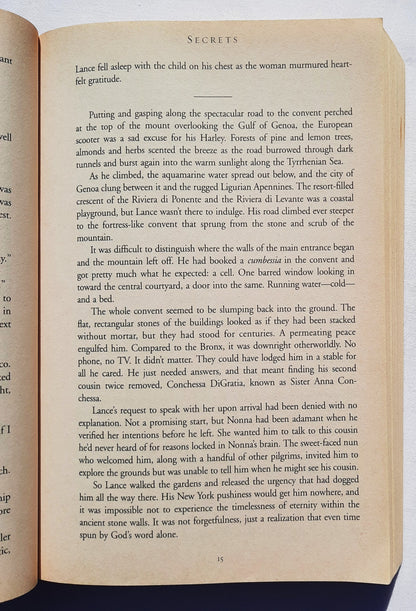 Secrets by Kristen Heitzmann (Michelli Family #1, Good, 2004, Pbk, 416 pages, Bethany House)