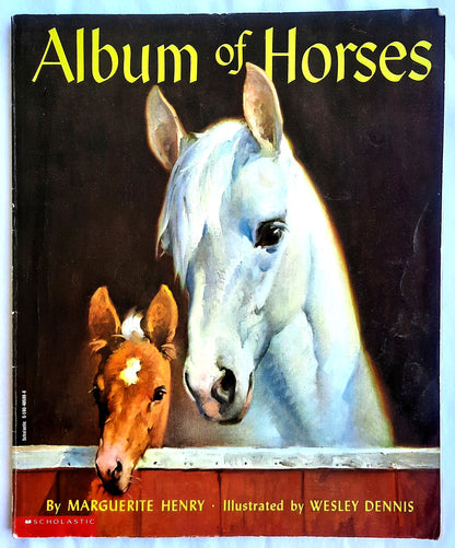 Album der Pferde von Marguerite Henry; Wesley Dennis (Sehr gut, 1994, Taschenbuch, 110 Seiten, Scholastic)