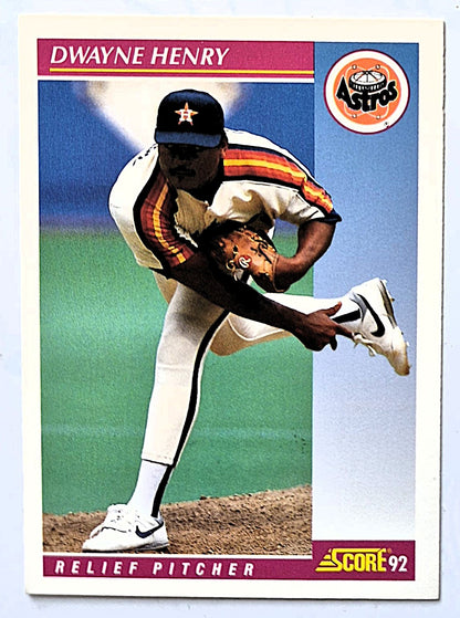 Henry Dwayne Houston Astros Rel Pitcher #204 Score '92 Baseball Card