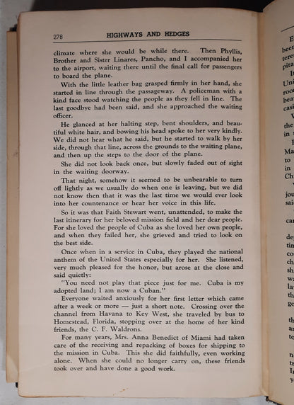 Highways and Hedges or The Life of E. Faith Stewart by Grace G. Henry (Acceptable, 1975, HC, 300 pages, Tracts of Truth)