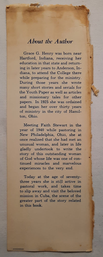 Highways and Hedges or The Life of E. Faith Stewart by Grace G. Henry (Acceptable, 1975, HC, 300 pages, Tracts of Truth)