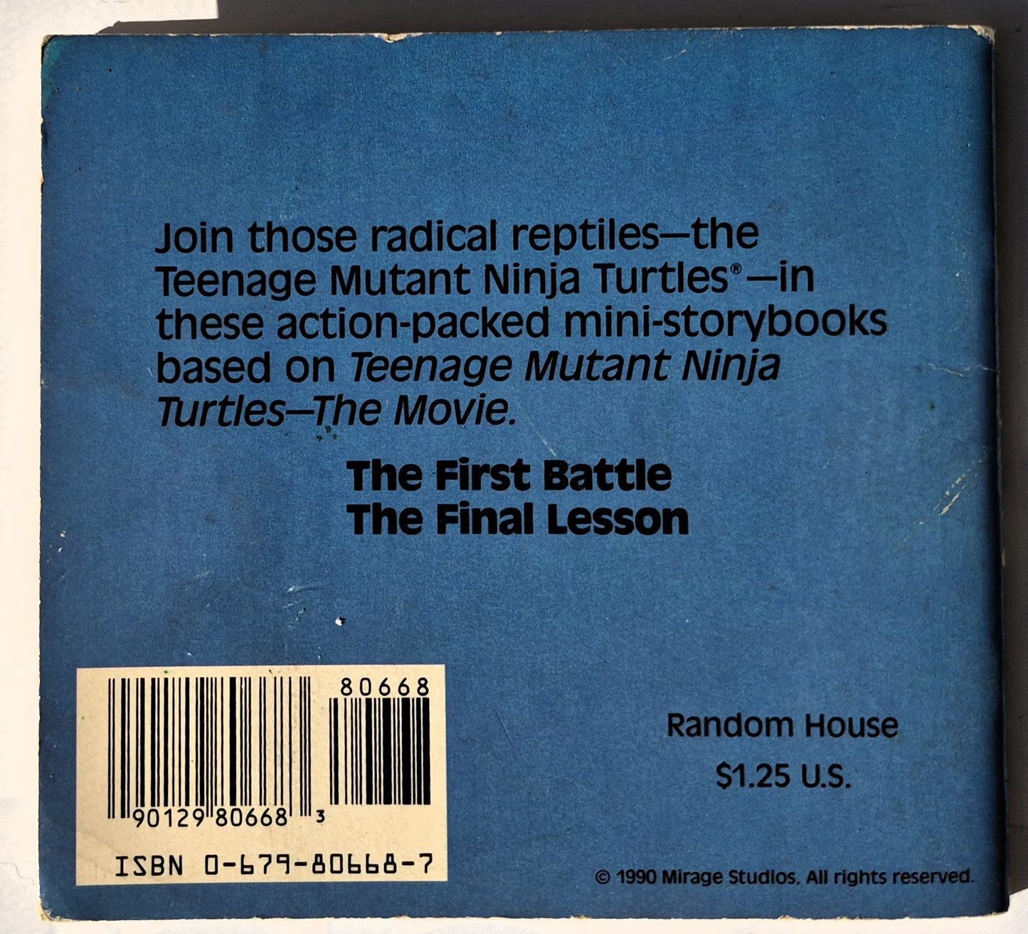 TMNT: The First Battle by Crystal Herman; Larry Daste (Good, 1990, Pbk, 31 pages, Mirage Studios)