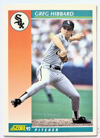 Hibbard Greg Chicago White Sox Pitcher #266 Score '92 Baseball Card