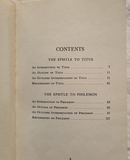 Titus and Philemon by D. Edmond Hiebert (Everyman's Bible Commentary, Very good, 1957, PBk, 128 pages, Moody Press)