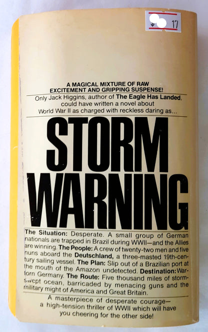 Alerta de tormenta de Jack Higgins (Bueno, 1977, Tapa blanda, 276 páginas, Bantam Books)