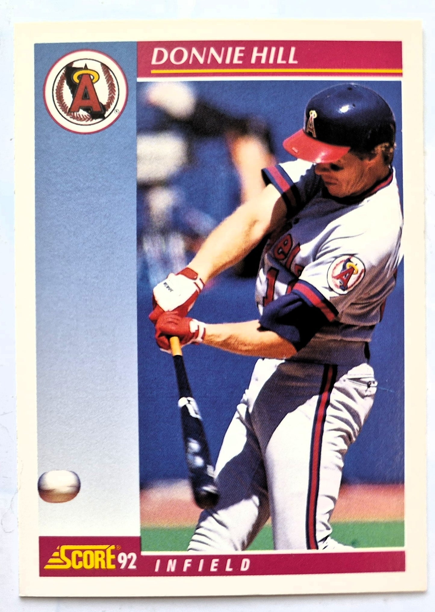 Hill Donnie California Angels Infield #183 Score '92 Baseball Card