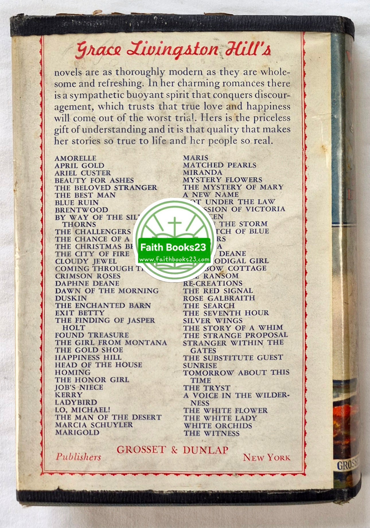 In Tune with Wedding Bells by Grace Livingston Hill (Good, 1941, HC, 304 pgs, Gossett & Dunlap)