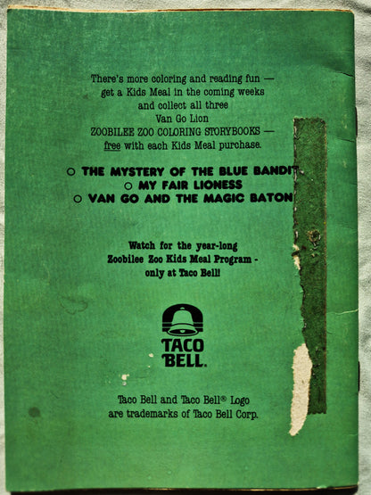 Van Go Lion in The Mystery of The Blue Bandit von Paul Hindman (Zoobilee Zoo, Gut, 1986, Pbk, Hallmark) SELTEN