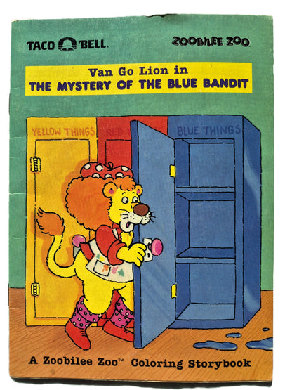 Van Go Lion in The Mystery of The Blue Bandit von Paul Hindman (Zoobilee Zoo, Gut, 1986, Pbk, Hallmark) SELTEN