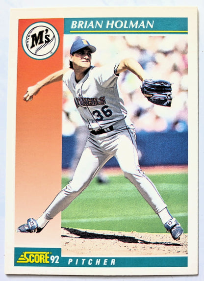 Holman Brian Seattle Mariners Pitcher #228 Score '92 Baseball Card