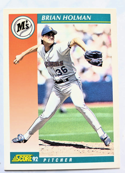 Holman Brian Seattle Mariners Pitcher #228 Score '92 Baseball Card