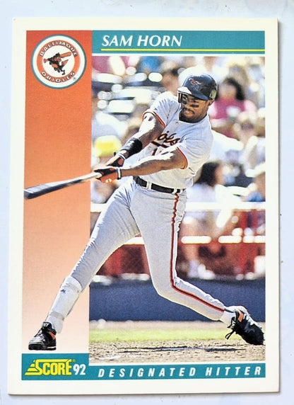 Score '92 Sam Horn Designated Hitter Baltimore Orioles #290 Baseballkarte Near Mint