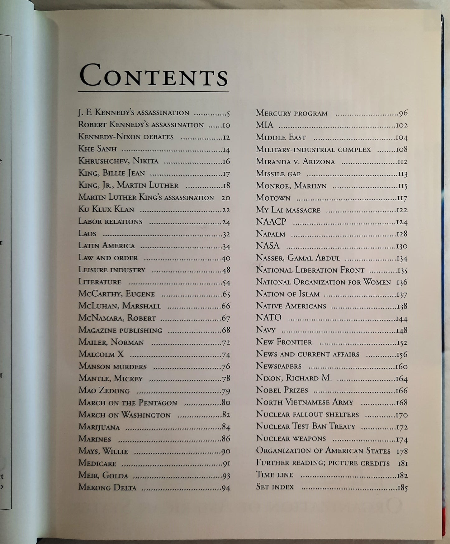 U.S.A. Sixties Volume 4: Kennedy Assassination-Organization of American States by Edward Horton (Very good, 2001, HC, 200 pages, Grolier Educational)