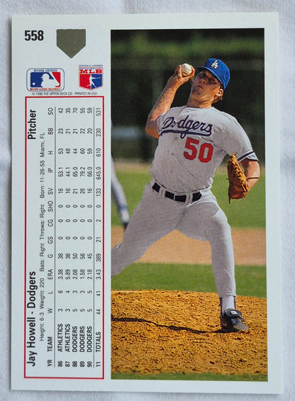 Howell Jay LA Dodgers Pitcher #558 Upper Deck 1991 Baseball Card