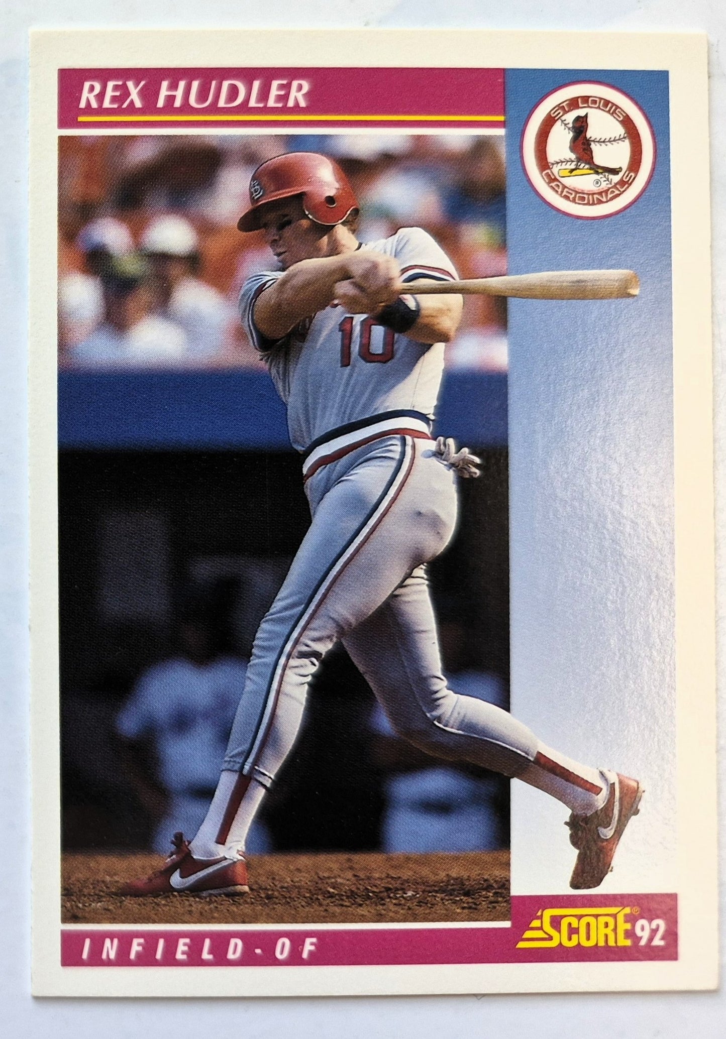 Hudler Rex St. Louis Cardinals Infield - OF #184 Score '92 Baseball Card