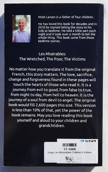 Les Misérables Children's Edition by Victor Hugo; Matt Larsen (Very good, 2019, Pbk, 233 pages)