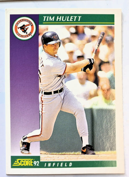 Hulett Tim Baltimore Orioles Infield #391 Score '92 Baseball Card