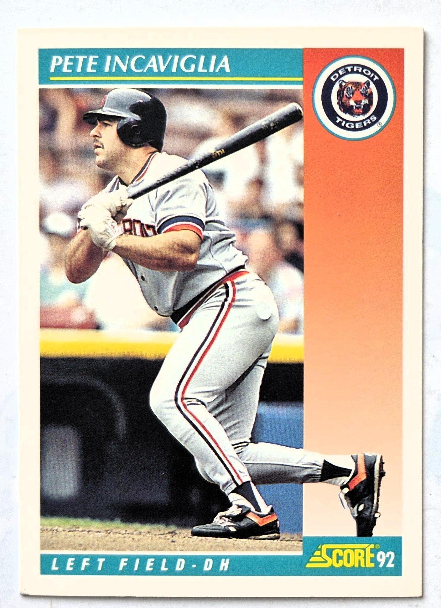 Incaviglia Pete Detroit Tigers Left Field -DH #306 Score '92 Baseball Card