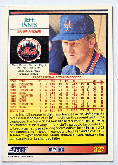 Scott Bailes California Angels Relief Pitcher 1992 Score #331 Baseballkarte (Exzellent)