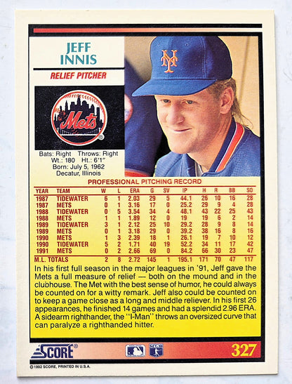 Scott Bailes California Angels Relief Pitcher 1992 Score #331 Baseballkarte (Exzellent)