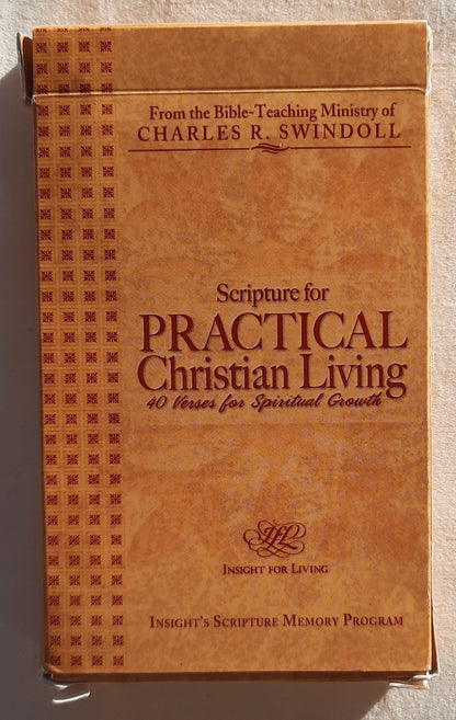 Scripture for Practical Christian Living by Charles Swindoll (Like new, 2009, Cardstock, 40 cards, Insight for Living