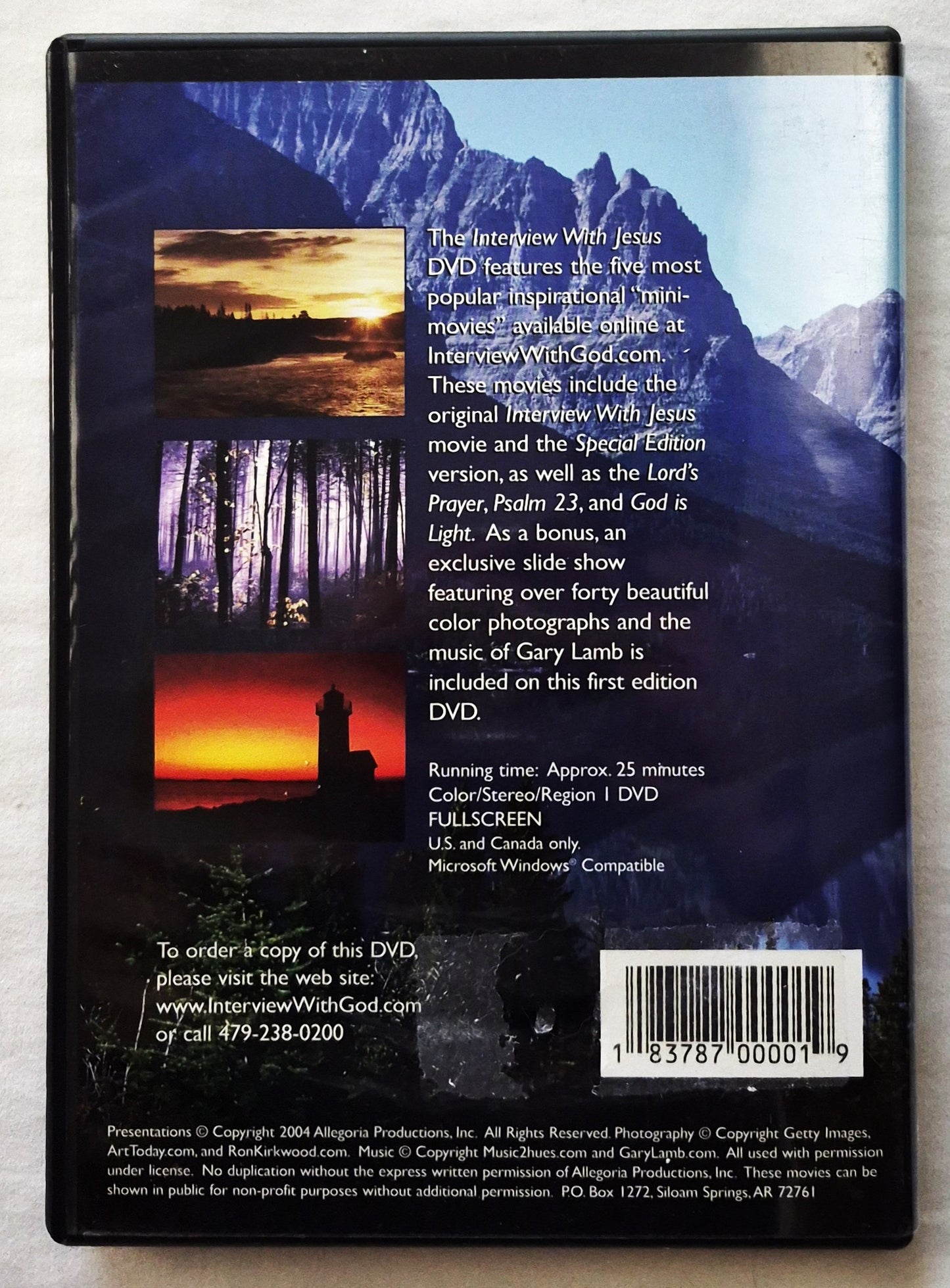 Interview with Jesus DVD (Like new, 2004, Region 1, Color, Stereo, Full Screen, Allegoria Productions)